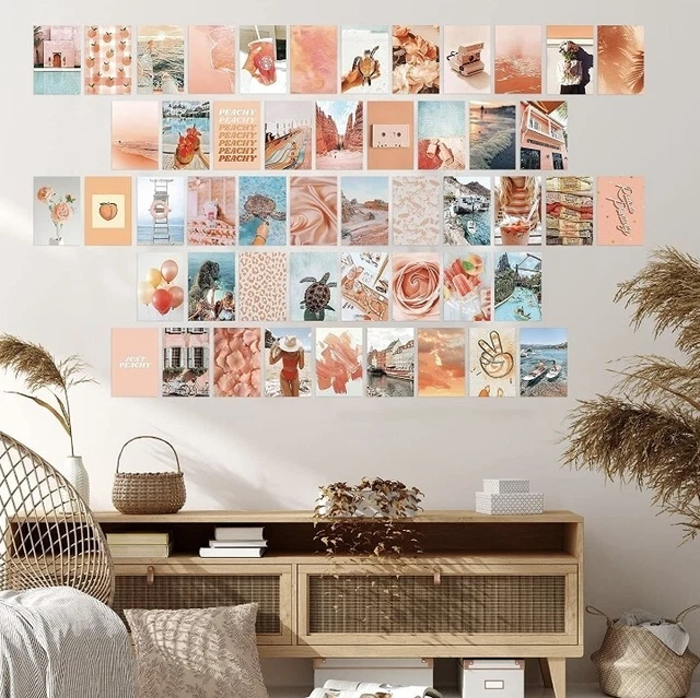 50PCS VINTAGE WALL Collage Kits Aesthetic Picture Floral Art Postcard