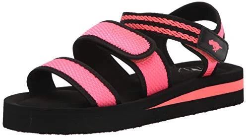 Rocket Dog Women's WATTA MESH Fabric/Nylon Flip-Flop Black/Pink 11