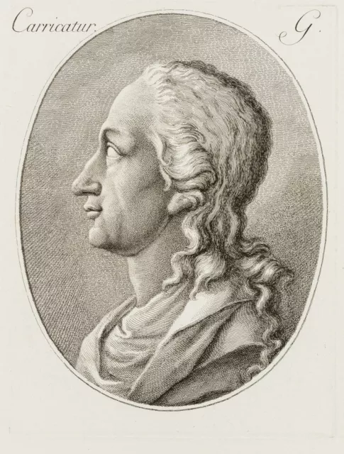 Profilporträt eines Mannes, um 1775, Rad. Klassizismus Unbekannt (18.Jhd)
