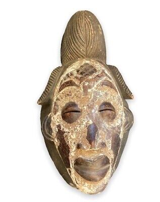 Vintage African Ceremonial Mask Tribal Art Large sculpture Primitive Rare Old 20