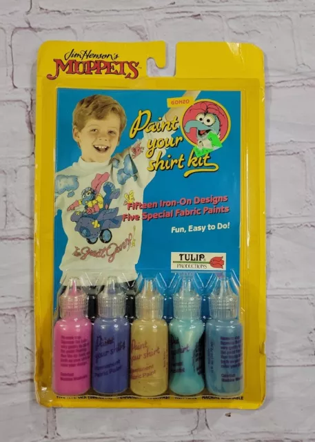 Vtg 1989 Jim Henson's Muppets Gonzo Paint Your Own Shirt Kit Tulip Prod. NOS