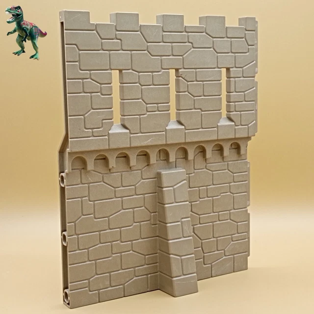 Playmobil Moyen-Âge - Mur Gris De Château Avec Trou (pièces 4865-4866), Occasion