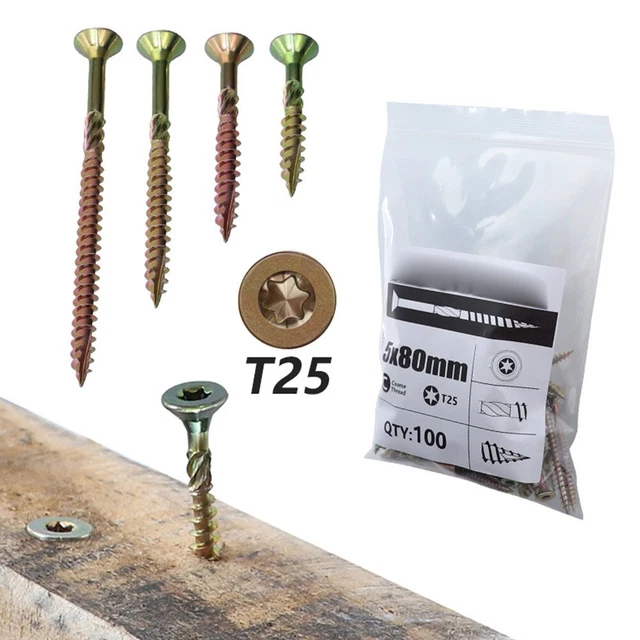 Strumenti affidabili lavorazione del legno vite Torx vite per lamiera 100 pz 4,5 x