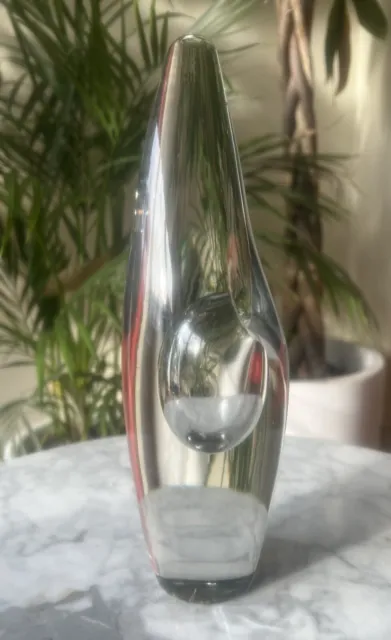 Timo Sarpaneva Large Vintage Orkidea Glass Vase Signed