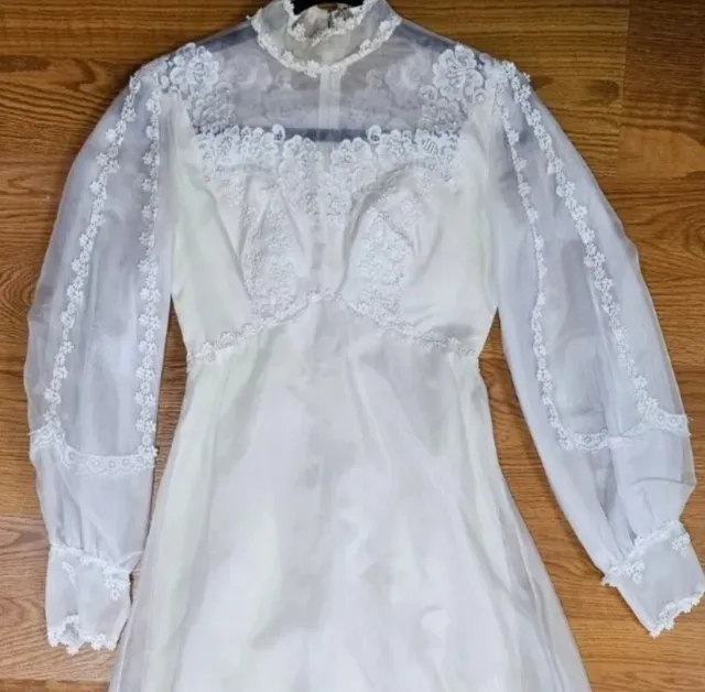Vintage Wedding Gown Boho Cottagecore 1960s/70s Hippie