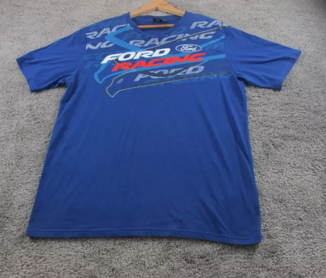 Ford Racing T Shirt Tee XL Cotton Round Neck Short Sleeve Mens Motorsport