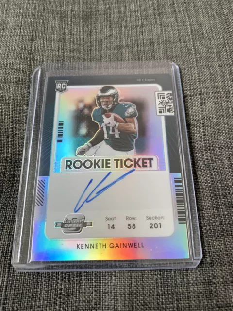 2021 Panini Contenders Optic Silver Rookie Ticket AUTO Kenneth Gainwell