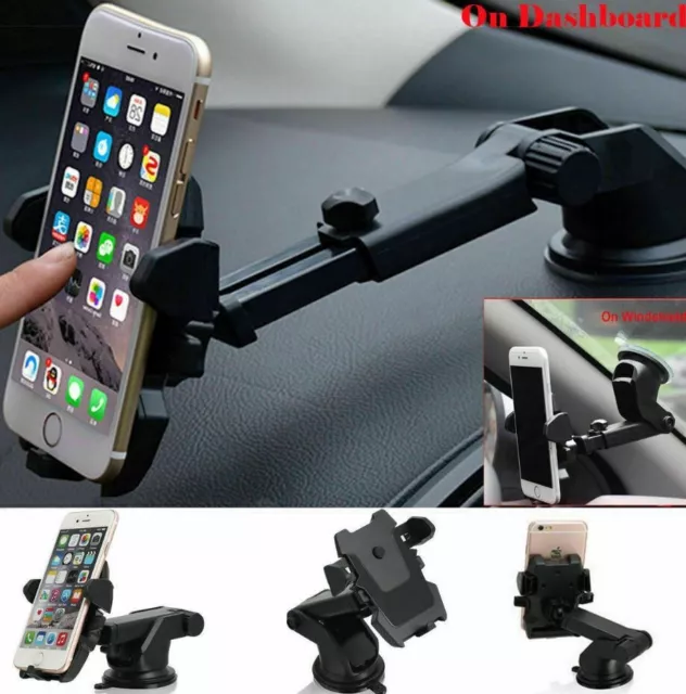 Car Phone Mount 360° Universal Car Cell Phone Holder Stand Windshield Dashboard