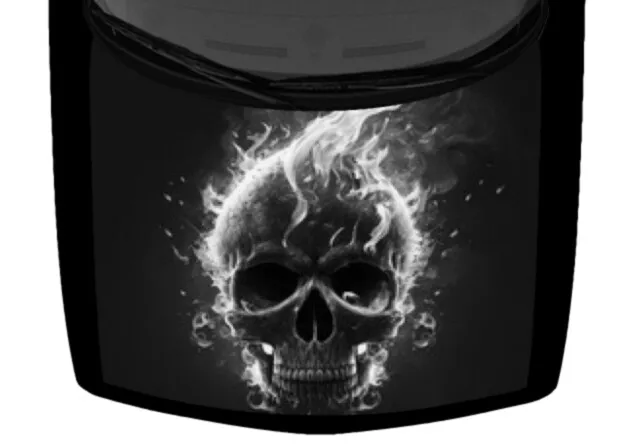 Ghost Fiery Fire Skull Face Black Eyes Vinyl Decal Graphic Hood Wrap Car Truck Ghost Fiery Fire Skull Face Black Eyes Vinyl Decal Graphic Hood Wrap Car Truck
