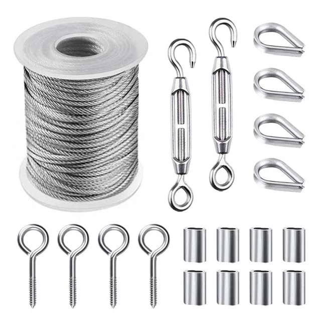 Kit de suspension de câbles en acier inoxydable résistant à la rouille pour t