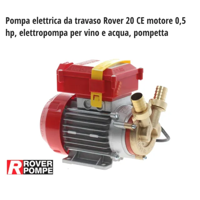 Elettropompa Pompa  Autoaspirante Rover 20 Per Travaso Di Liquidi E Vino