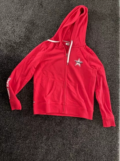 Kapuzen-Sweat Jacke Tommy Hilfiger Gr. M 40/42 rot, guter Zustand