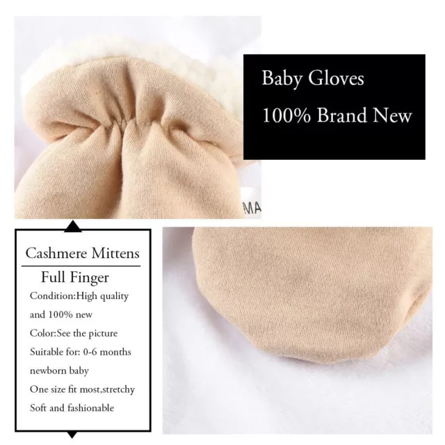 Cute Christmas Toddler Winter Warm Cashmere Mittens Full Finger Baby Gloves