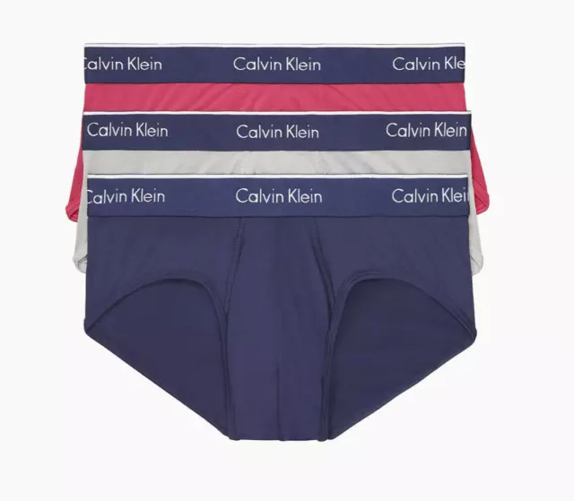 CALVIN KLEIN Men's Hip Briefs 3x Pack Microfibre Underwear NP2442O
