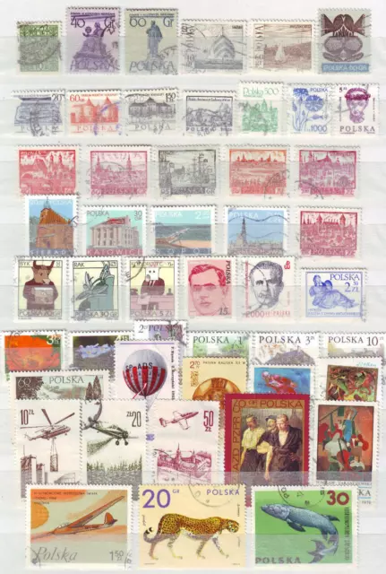 Polen Polska Briefmarken alt + neu (s. Foto), gestempelt Lot