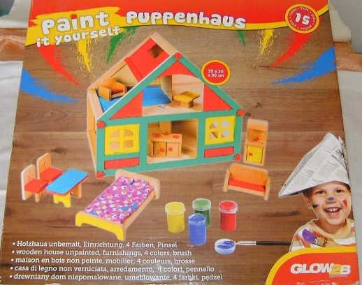 puppenhaus holz zum bastel für Kinder ab 37 Monate