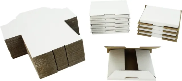 (50) White Sturdy Single CD Shipping Boxes Mailers Retail Video Games Multimedia