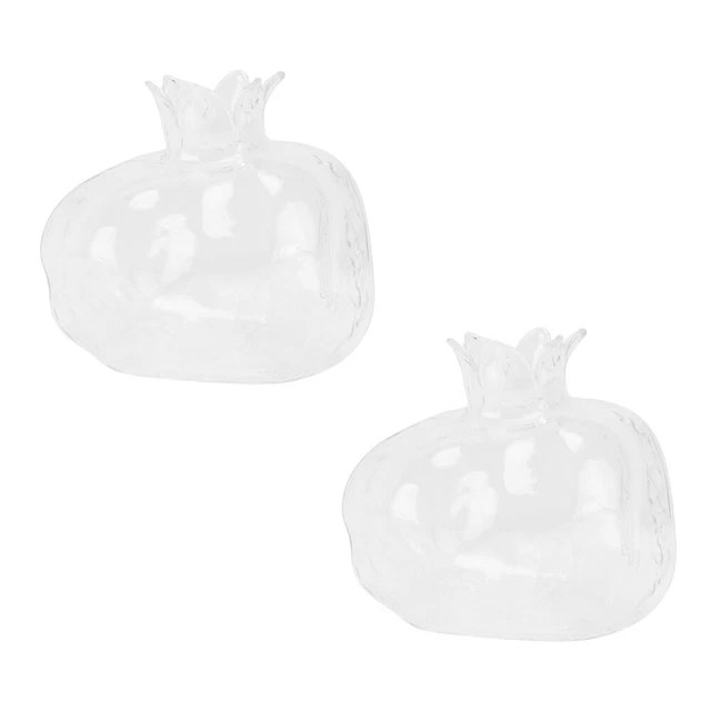 2 Pcs Transparent Terrarium Vase Flower Planter Hydroponics Decor