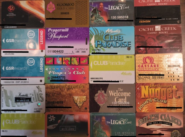 Forty Different Collectible Casino Slot Cards From Reno & Tahoe