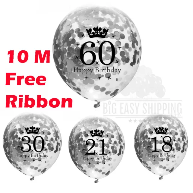 PINK BLUE Age Birthday Balloons 16th 18th 21st 30th 40th Birthday Decorations UK