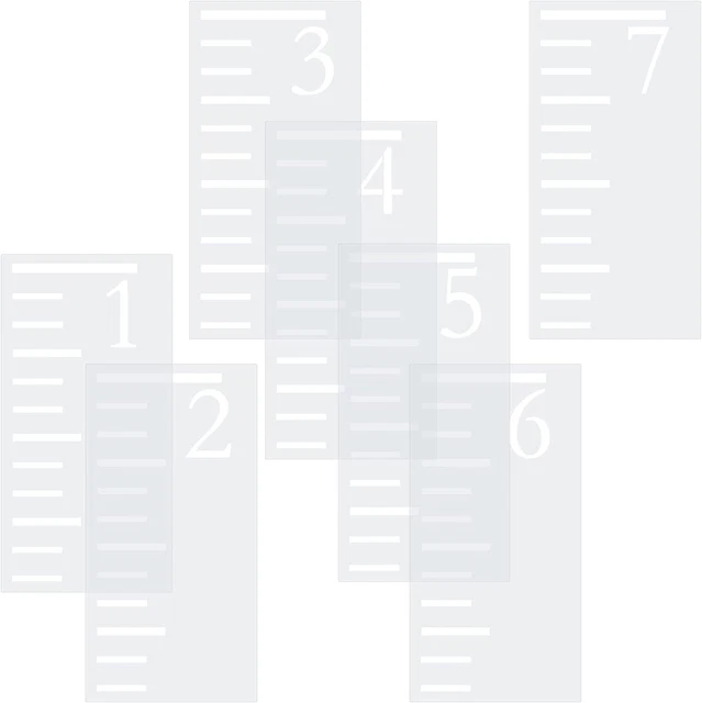 Tatuo TATUO 7 FEET Growth Chart Stencil, Kids Height Growth Chart Reusable ...