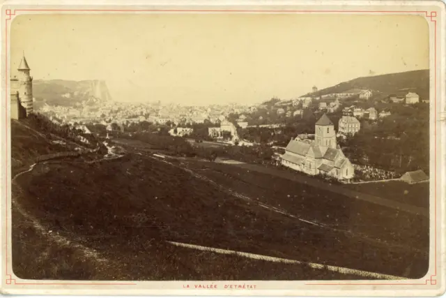 France, Normandie, La vallée d&#039;Etrétat, ca.1880, vintage albumen print Vint