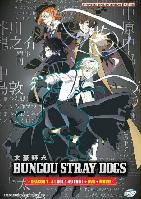 DVD Anime Bungou Stray Dogs Season 1-4 (1-49 End) +OVA +Movie English All Region