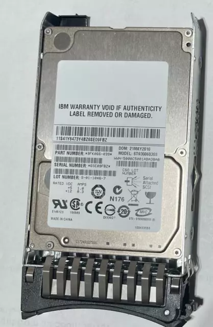 ST9300603SS-9FK066-039 300 GB SATA IBM/Seagate  2.5" IBM *