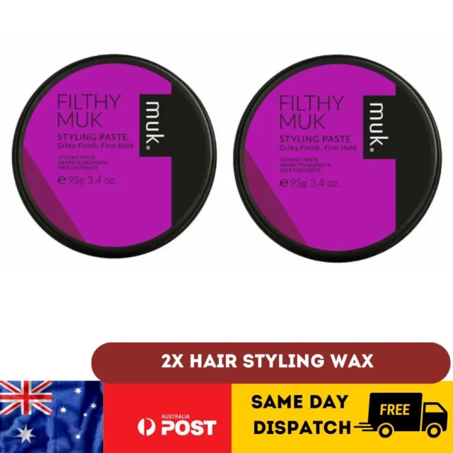 MUK Filthy Muk 2 x 95g Gritty Finish Firm Hold Paste Same Day Dispatch Styling