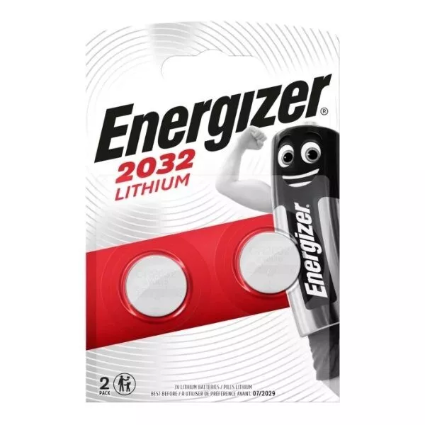 2 x Energizer CR2032 Lithium Coin Cell Battery | 2032 BR2032 DL2032 |Long Expiry