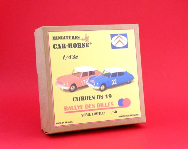 Car-Horse Citroen Ds 19 rallye bleu blanc Monte carlo N° 75 style