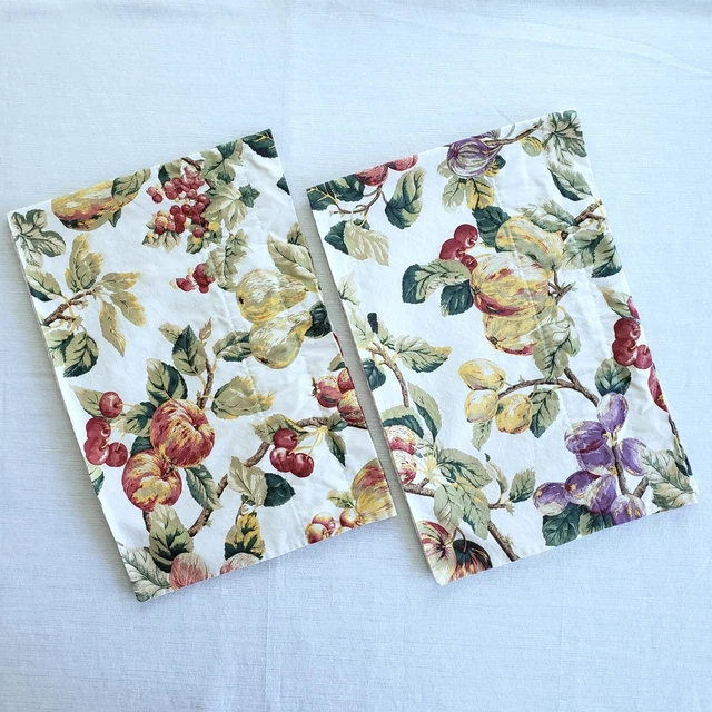 Vtg Country Curtains Valance 2pc Set Fruit Pear Apple Cherry Grape Farmhouse USA Vtg Country Curtains Valance 2pc Set Fruit Pear Apple Cherry Grape Farmhouse USA