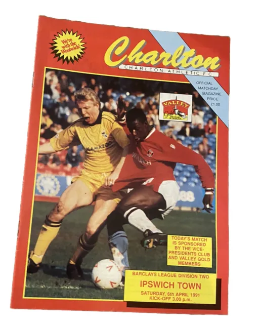 Charlton Athletic V Ipswich Town - Division One - 6/4/1991
