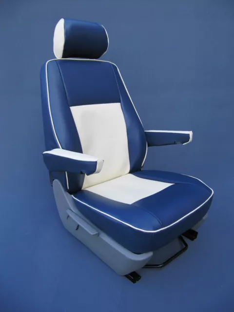 VW T5 or T6 Tailored Genuine Fit Waterproof Van Captain Seat Covers Blue & White