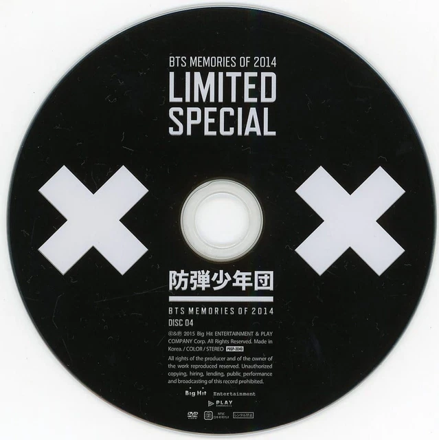BTS MEMORIES OF 2014 DISC04 DVD Tower Records Bonus Japan Used
