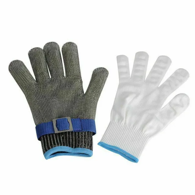 Edelstahl Stechschutzhandschuhe Kettenhandschuh Sicherheits-Handschuh Metzger DE 3