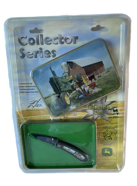 Smith & Wesson John Deere Folding Knife Collectible Tin Sealed 2002