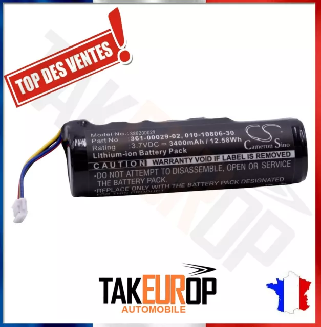 Batterie 3400mAh 3.7V pour GPS GARMIN  010-10806-30, 010-11828-03, 361-00029-02