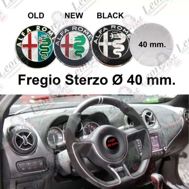 Fregio sterzo 40 mm. per Alfa Romeo logo volante emblema stemma 147 159 mito 156