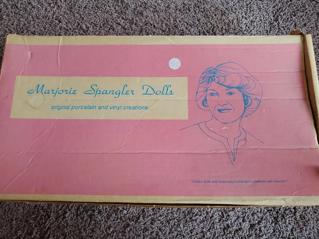 Marjorie Spangler Porcelain Baby Doll Lisa 1979 with Box Tag Baby Girl 9