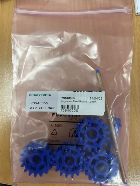 RULLO DI ALIMENTAZIONE ORIGINALE MIGATRONIC 73940055 - Kit completo blu per scanalatura a V 1,0 mm