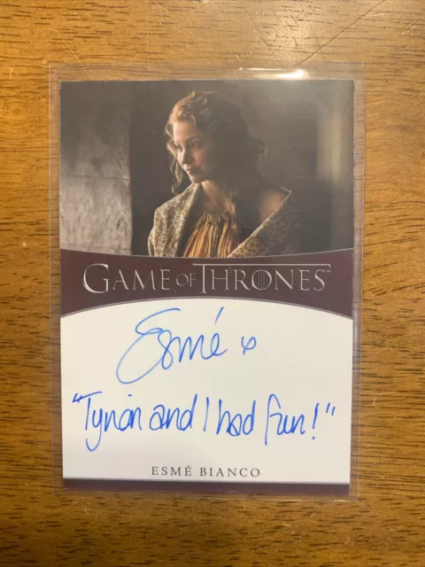 Game Of Thrones Esme Bianco Signed Auto Inscription Ros Rittenhouse