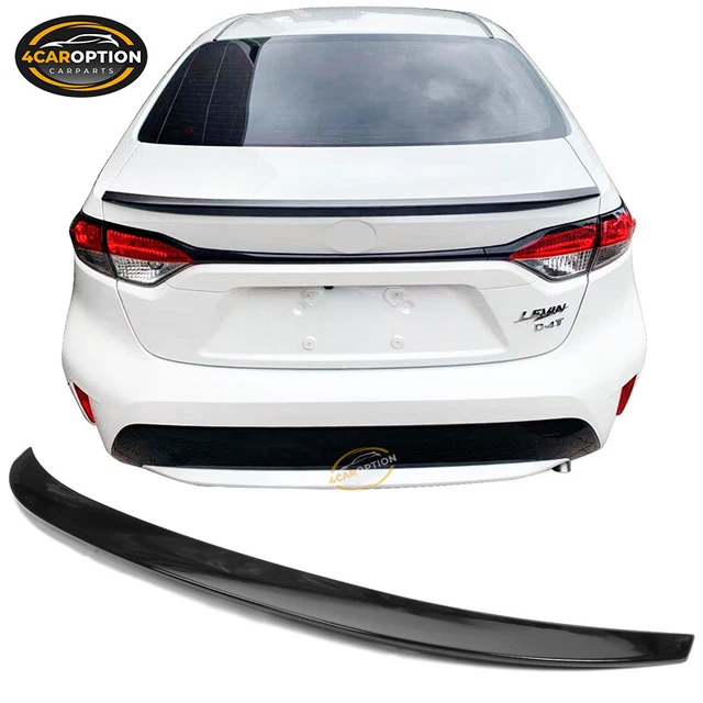 thumbnail image 2 of Glossy Black R Style Rear Trunk Spoiler Lip For 2020-2024 Toyota Corolla Sedan 2 of 4