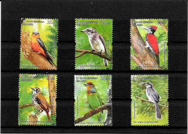 Briefmarken  -Sri Lanka -Vogel -Satz