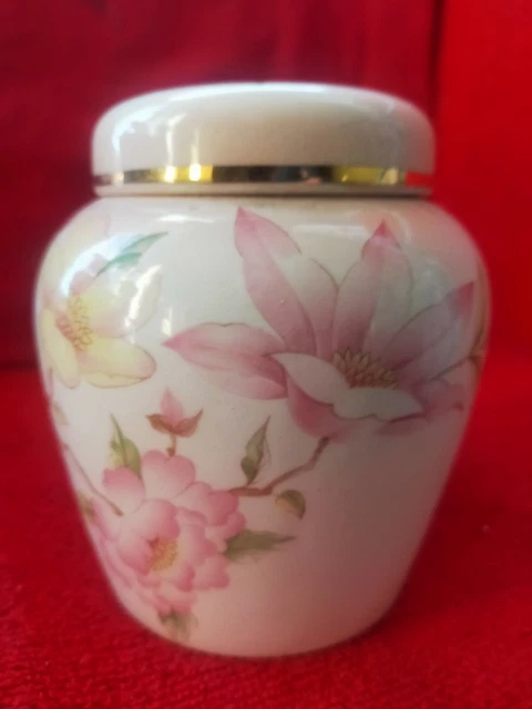 Palissy Royal Worcester Pfirsich Ingwerglas / Chrysantheme Design