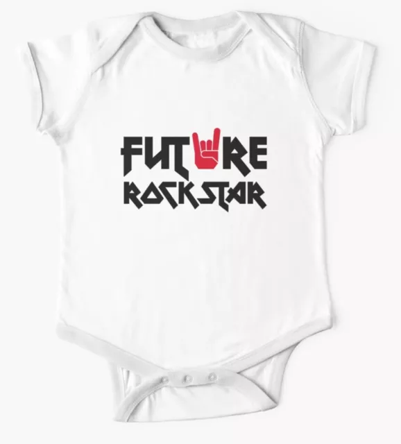 Future Rock Star Baby Vest | Metal | Personalizable Baby | Funny