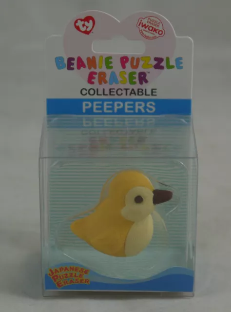 TY Iwako Puzzle Eraserz - Peepers The Duck - Yellow - 39019