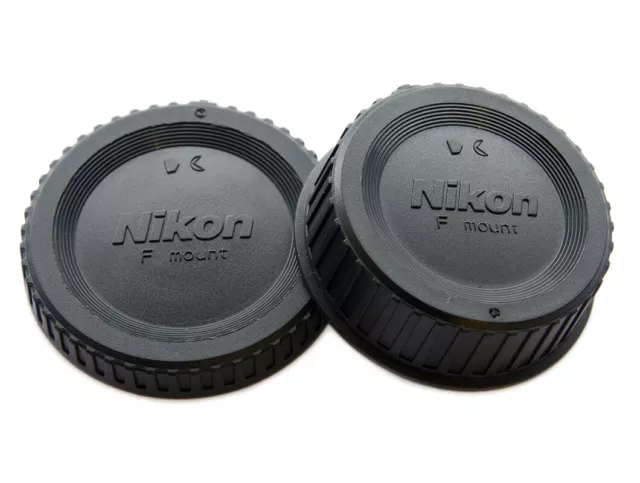 Camera Body Cover + Lens Rear Cap For Nikon D3000 D5300 D800 DX Style - UK STOCK