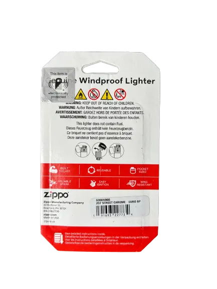 Genuine Zippo Street Chrome Refillable Windproof Lighter 3