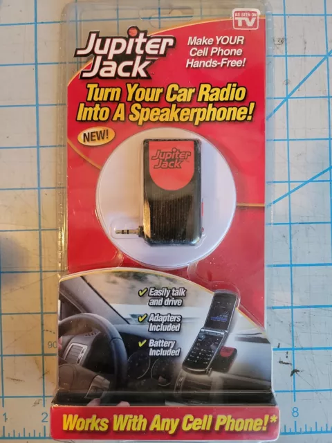 New: Jupiter Jack Universal Car Radio Speakerphone Works With Any Cell Phone C17